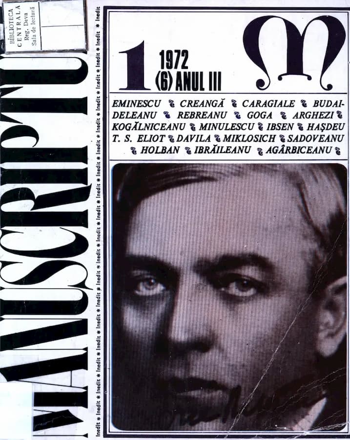 Revista Manuscriptum – anul 1972 – trim. 1