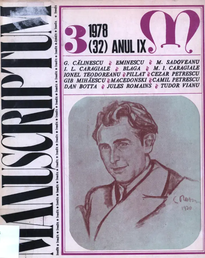 Revista Manuscriptum – anul 1978 – trim. 3