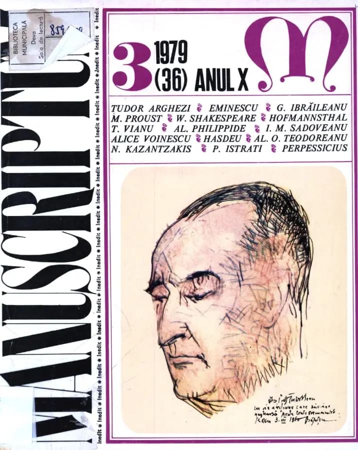 Revista Manuscriptum – anul 1979 – trim. 3