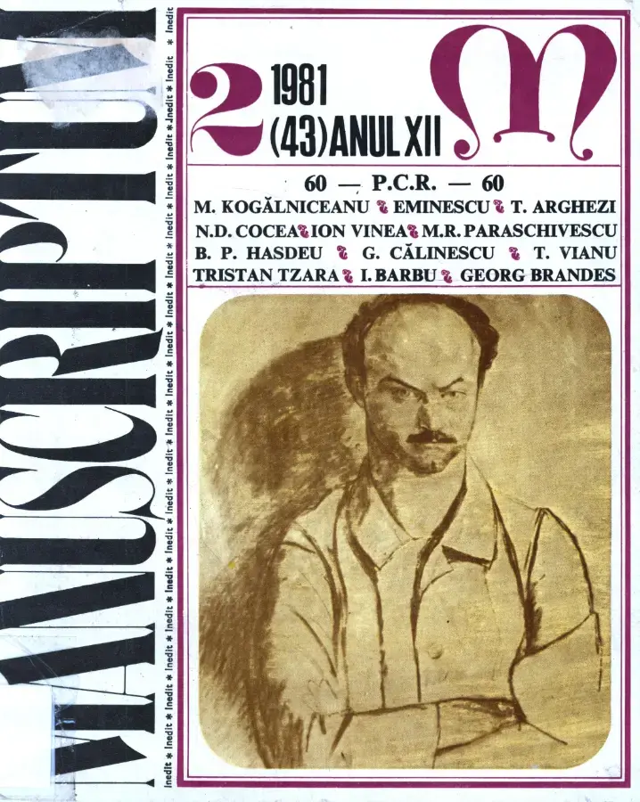 Revista Manuscriptum – anul 1981 – trim. 2