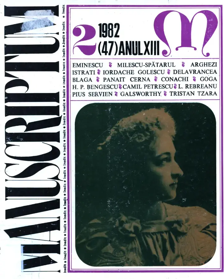 Revista Manuscriptum – anul 1982 – trim. 2